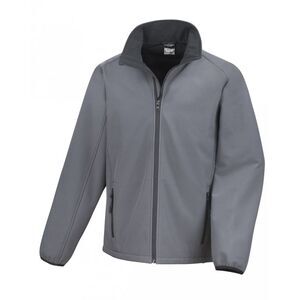 Result Mens Core Printable Softshell Jacket / Charcoal/ Black